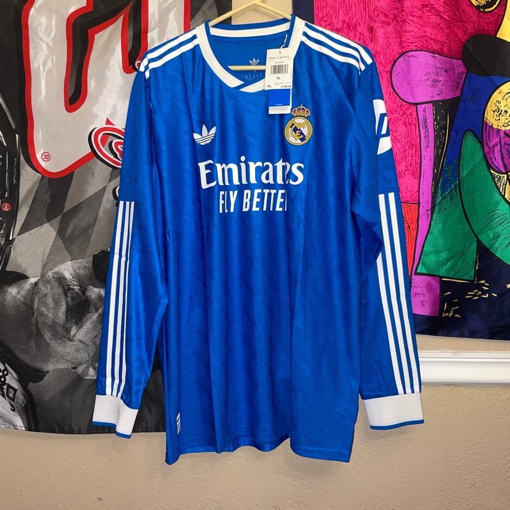 Real Madrid adidas 2025/26 Third Authentic Long Sleeve Jersey Size XL